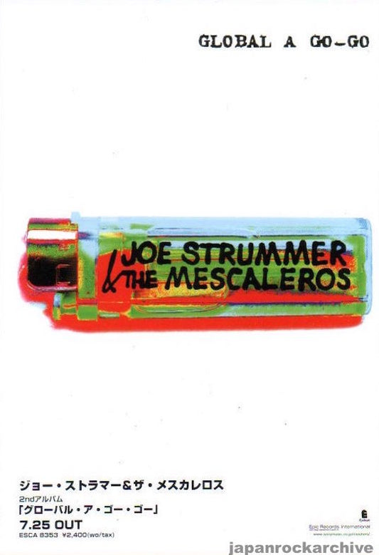 Joe Strummer & The Mescaleros 2001/08 Global A Go-Go Japan album promo ad