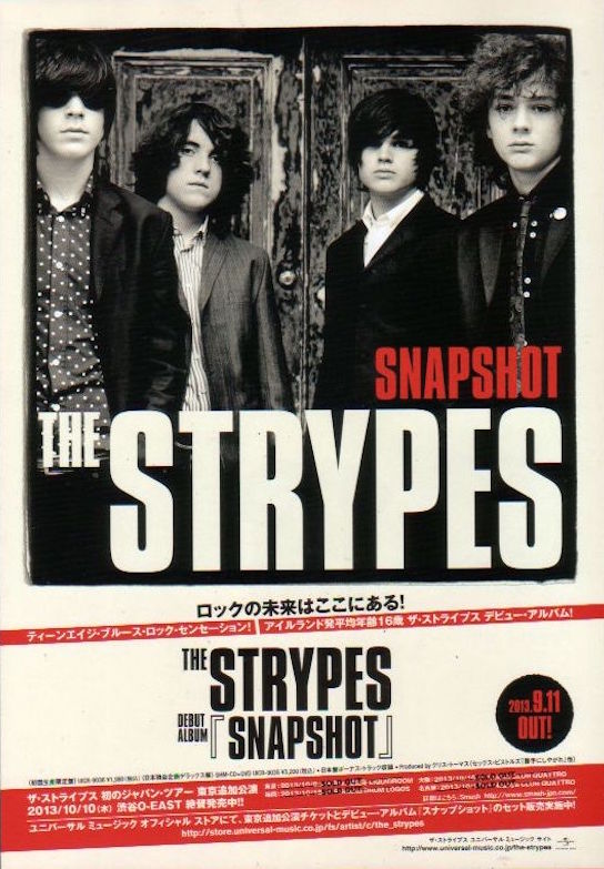 The Strypes 2013/10 Snapshot Japan debut album / tour promo ad