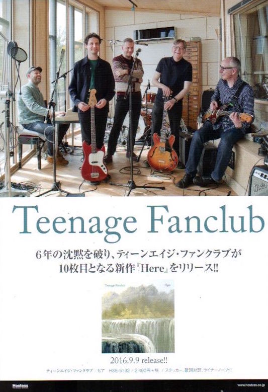 Teenage Fanclub 2016/10 Here Japan album promo ad