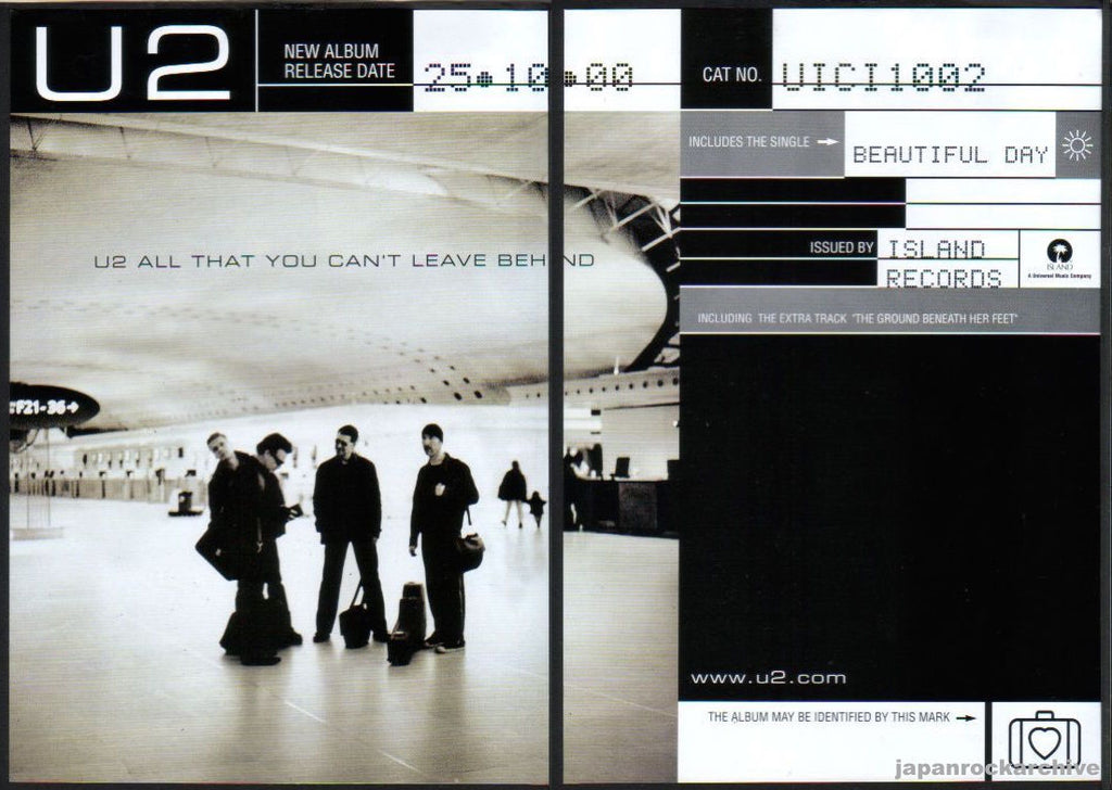 U2 2000/11 All That You Can't Leave Behind Japan album promo ad