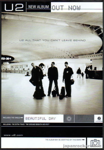 U2 2000/12 All That You Can't Leave Behind Japan album promo ad