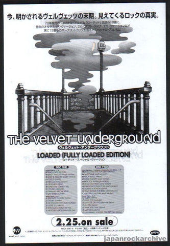 The Velvet Underground 1997/03 Loaded (Fully Loaded Edition) Japan album promo ad