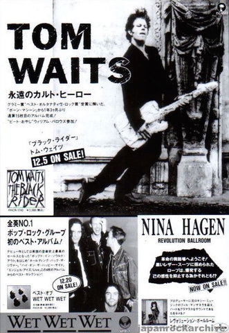Tom Waits 1994/01 The Black Rider Japan album promo ad