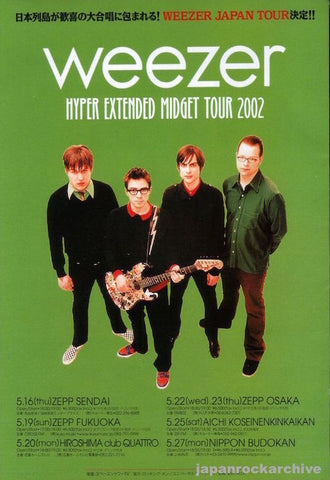 Weezer 2002/04 Japan tour promo ad