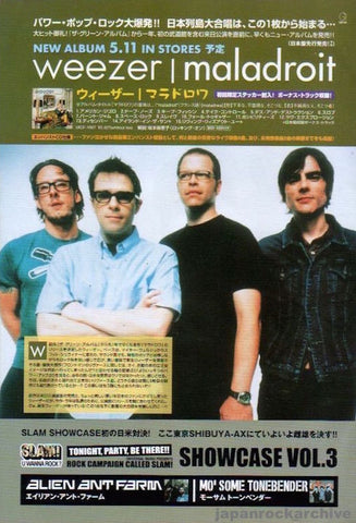 Weezer 2002/06 Maladroit Japan album promo ad