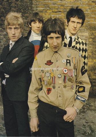 The Who 1994/09 Japanese music press cutting clipping - photo pinup - band in front of brick wall